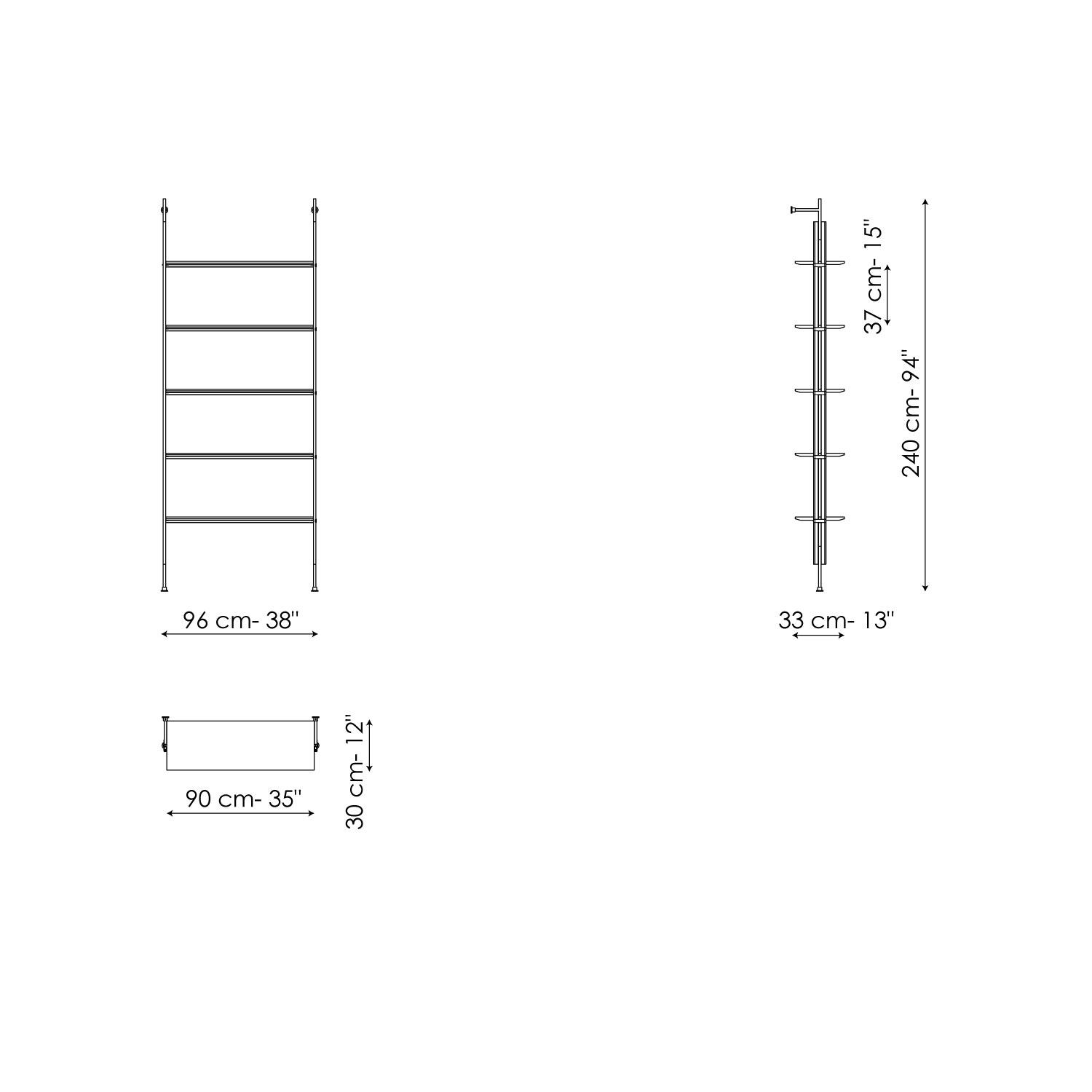 Wall fixing 1 module
