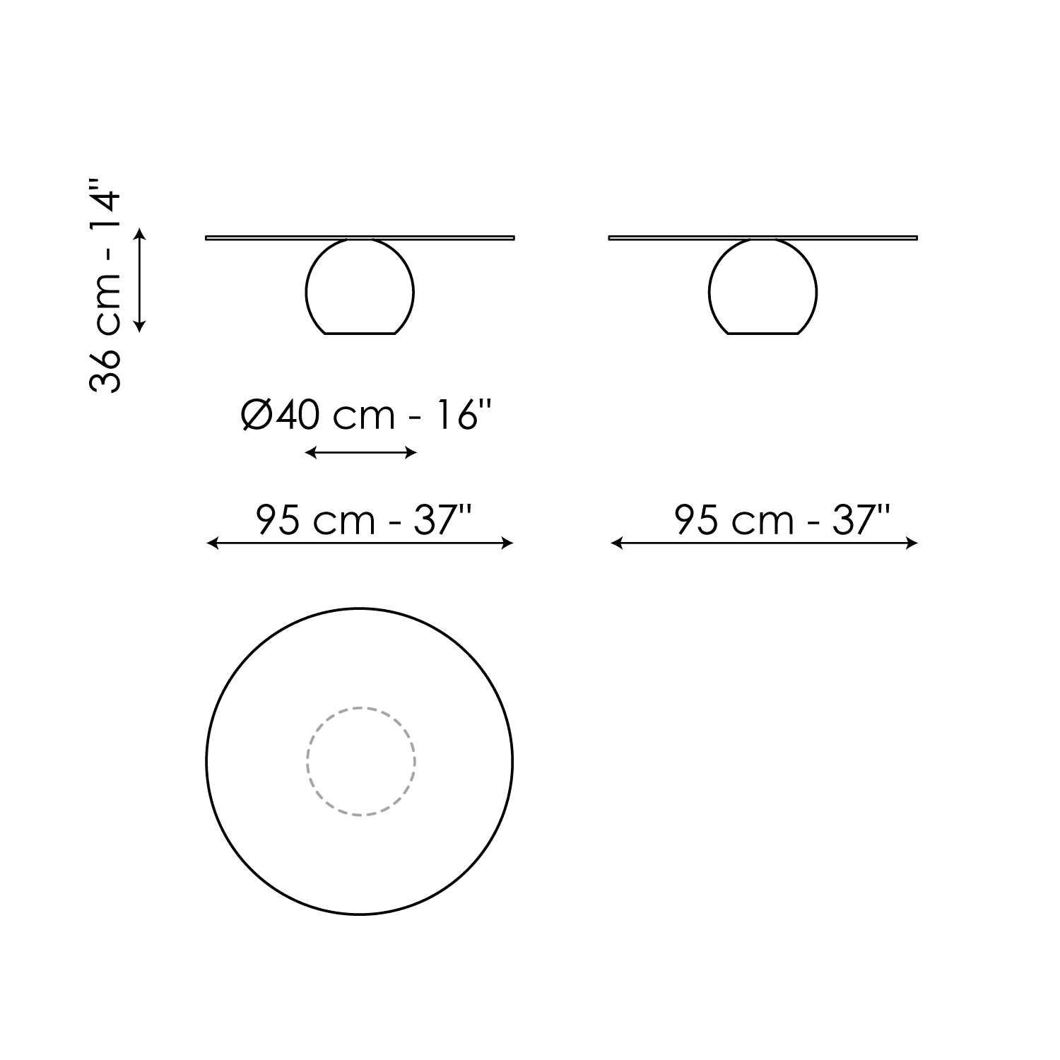 Circus coffee table Ø95