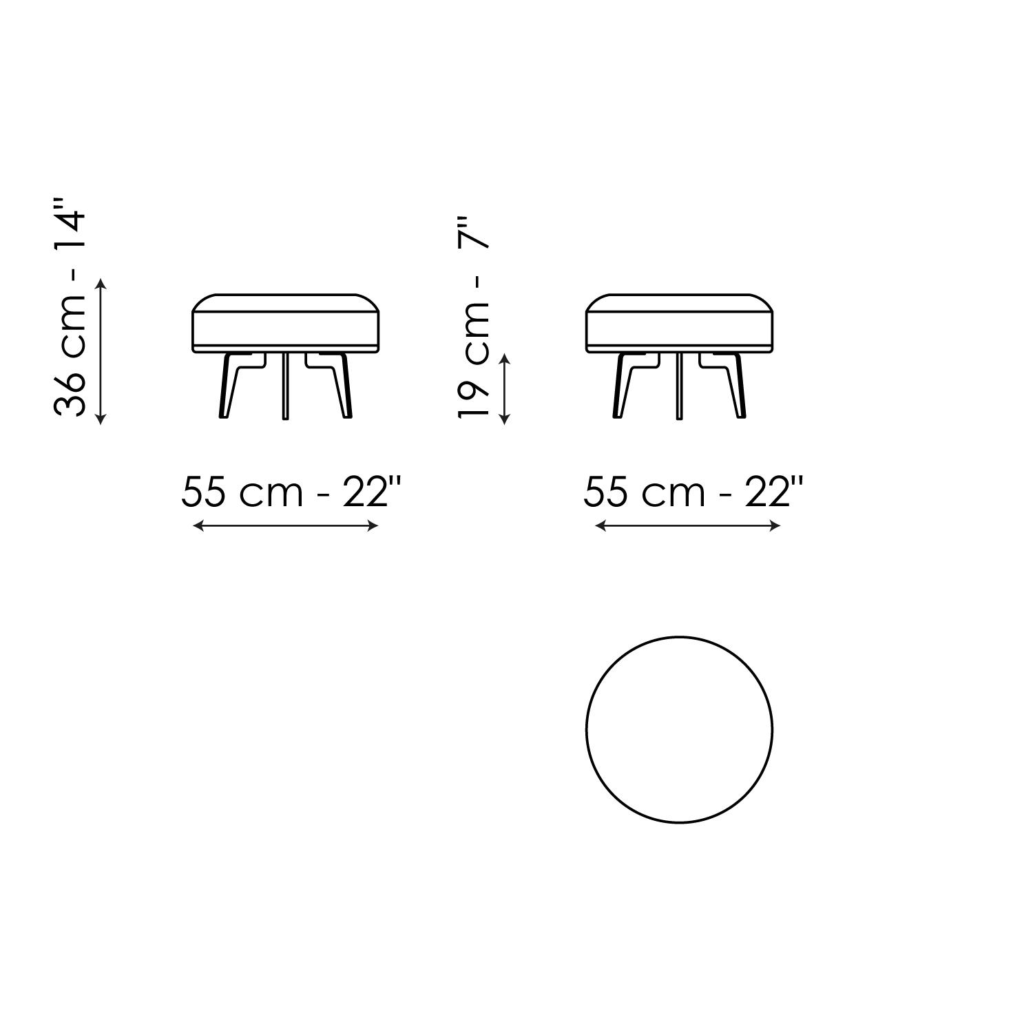 Lovy pouf Ø55