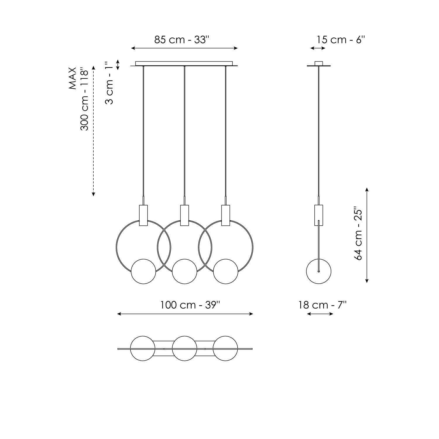 Keshi - 3 lights linear