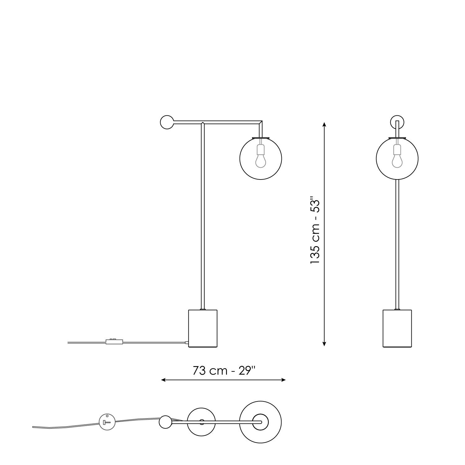 Floor lamp H 135 cm