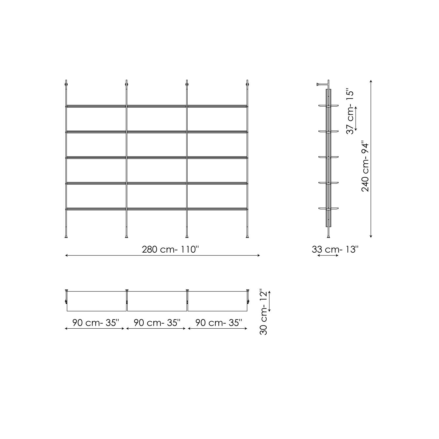 Wall fixing 3 modules