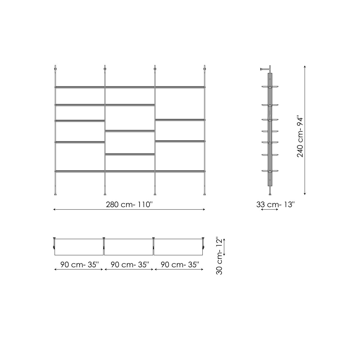 3 Module - Wandbefestigung