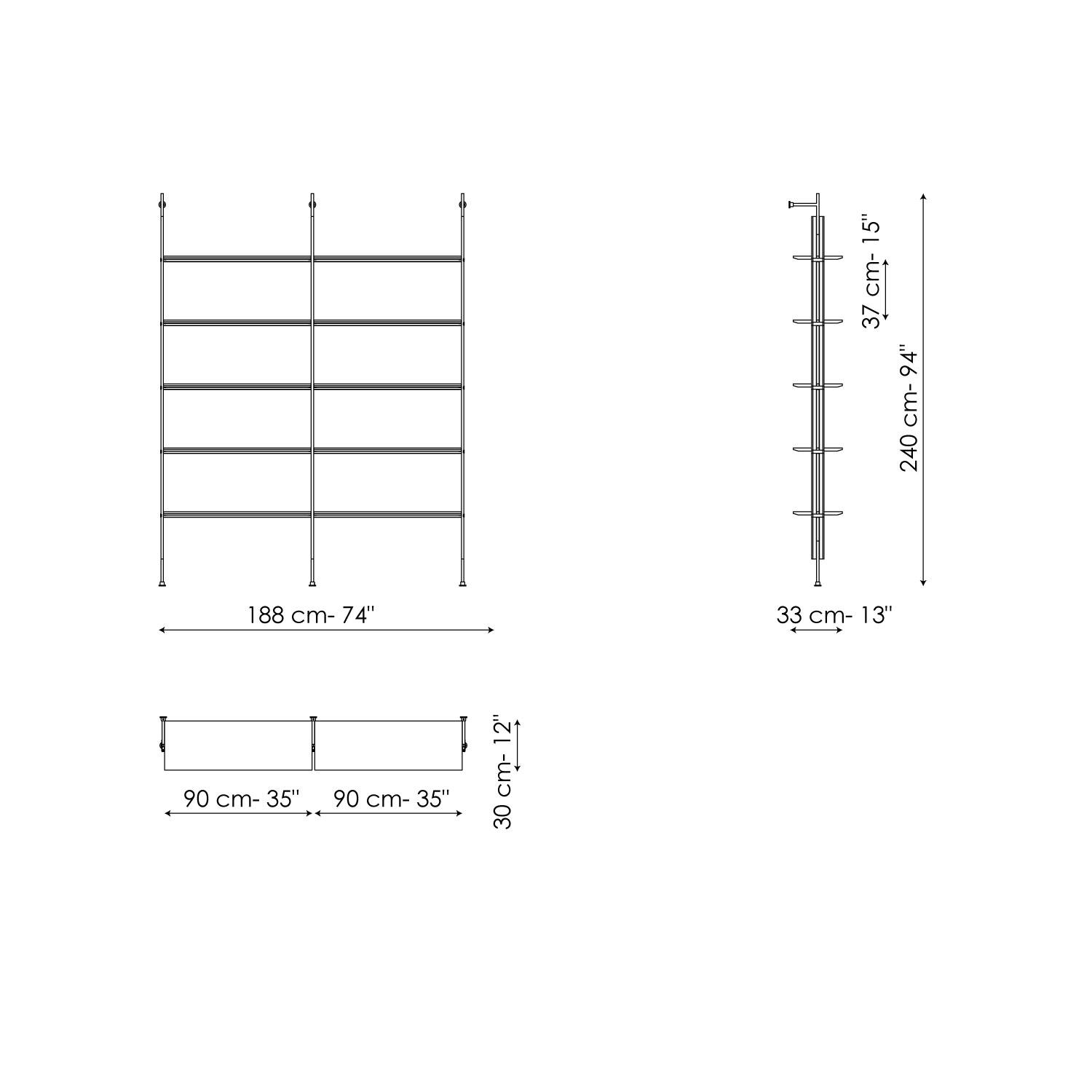2 Module - Wandbefestigung