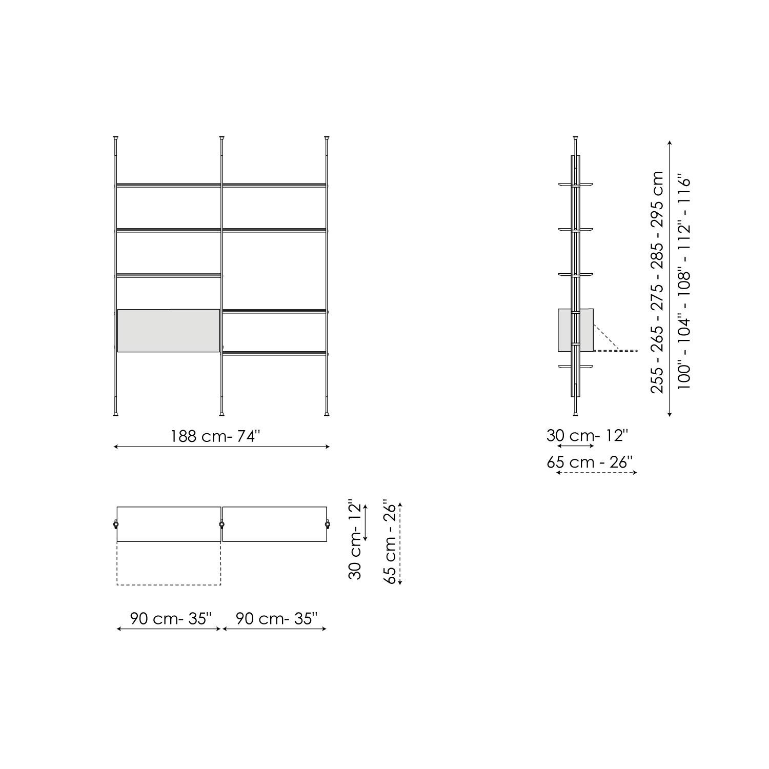 2 Module - Deckenbefestigung