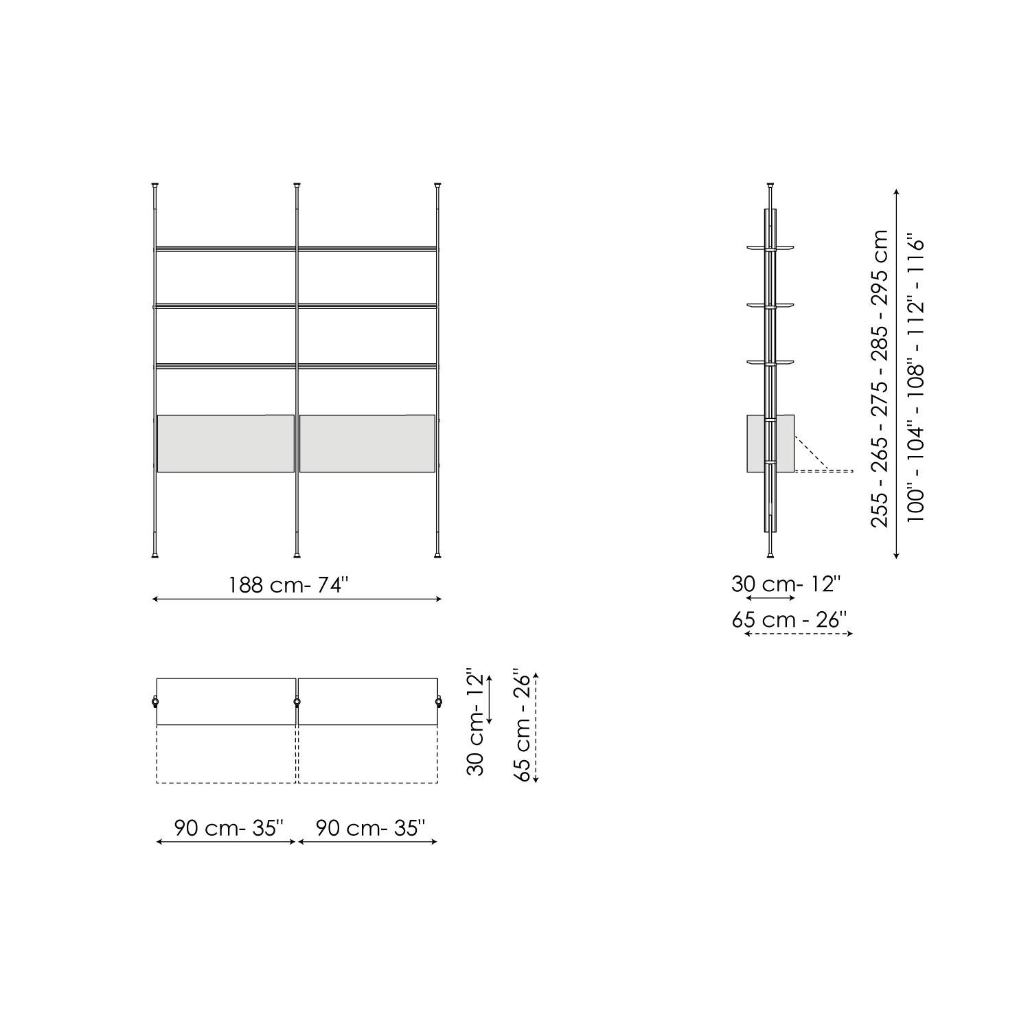 2 Module - Deckenbefestigung
