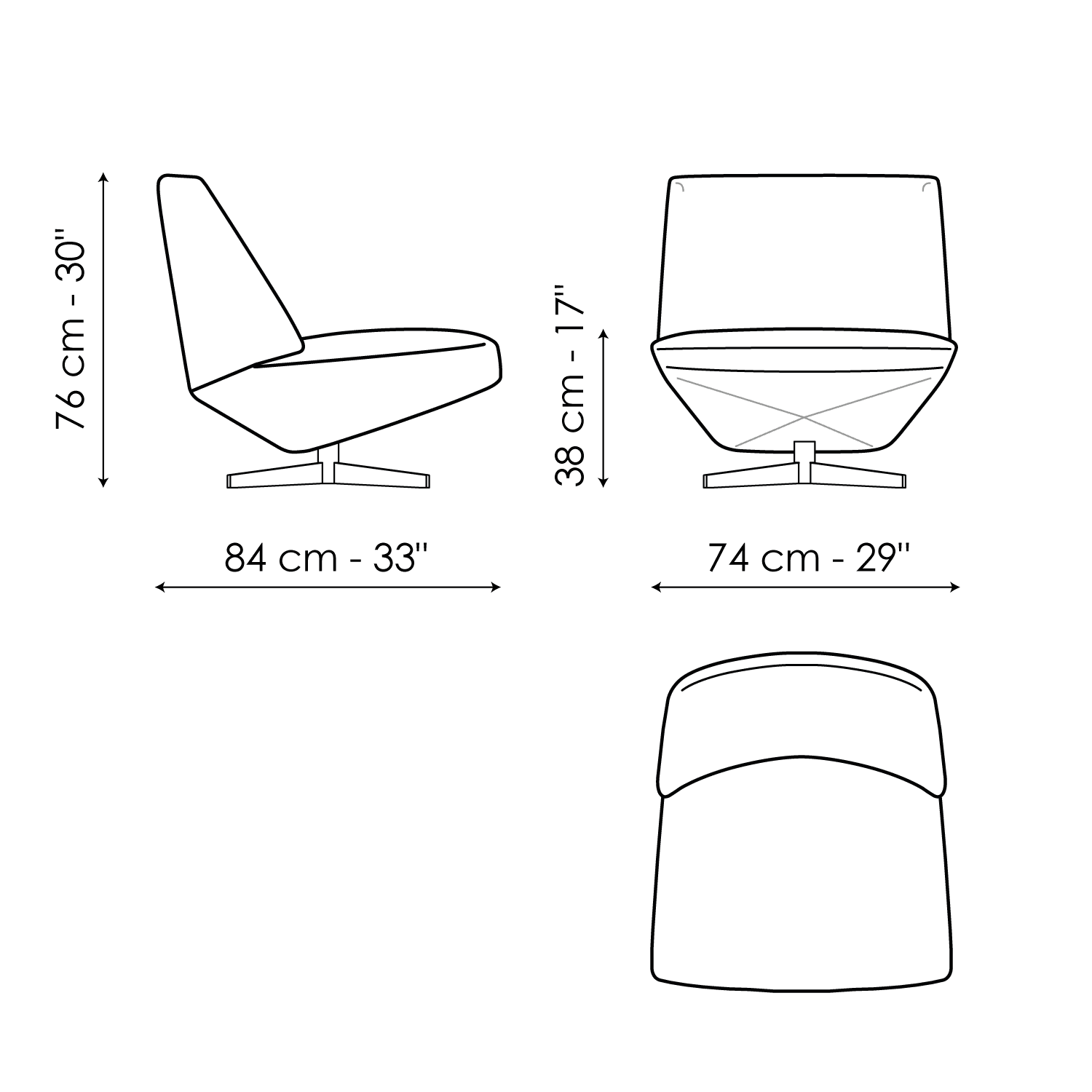 Sleek - swivel base
