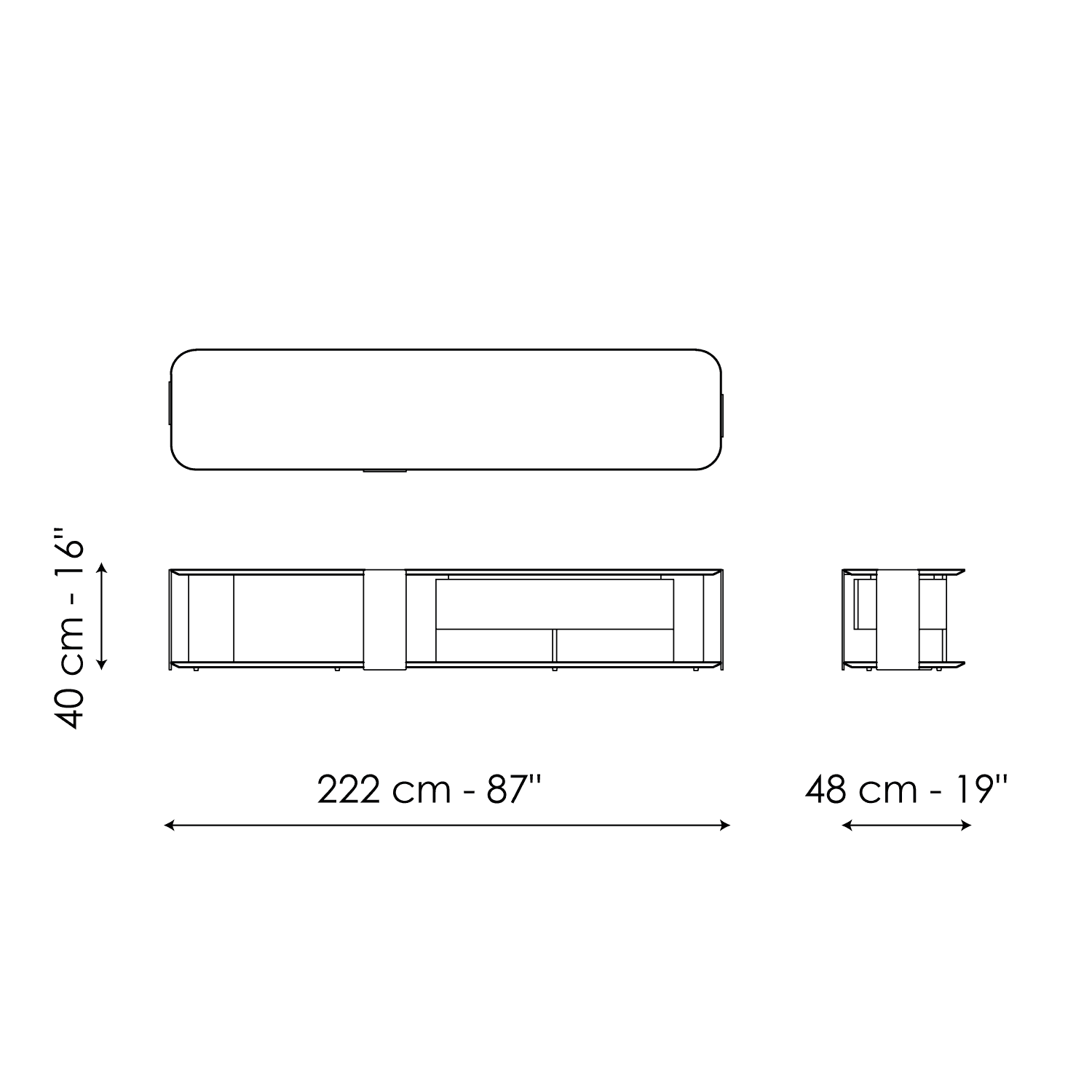 Paddle TV stand