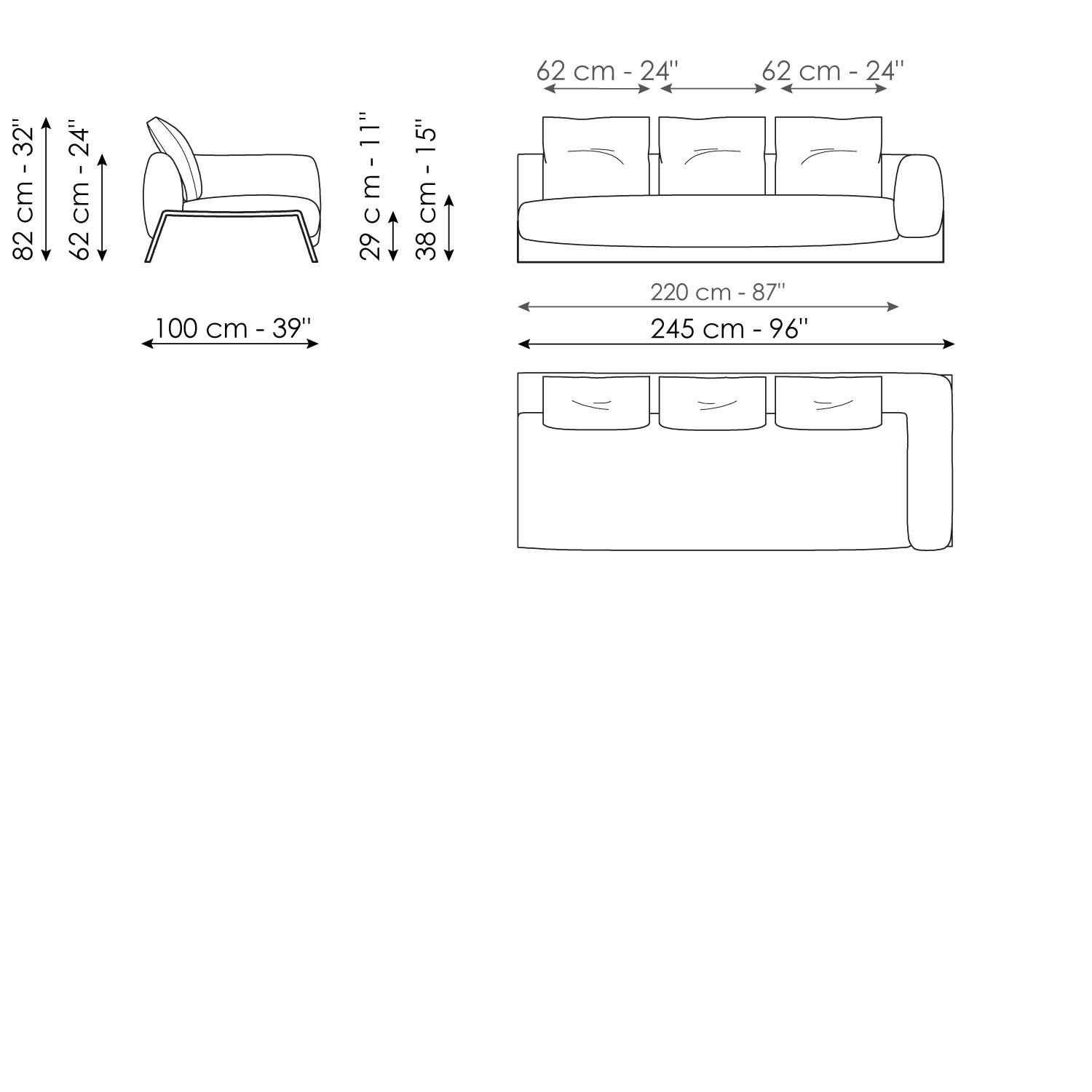 End section sofa 245