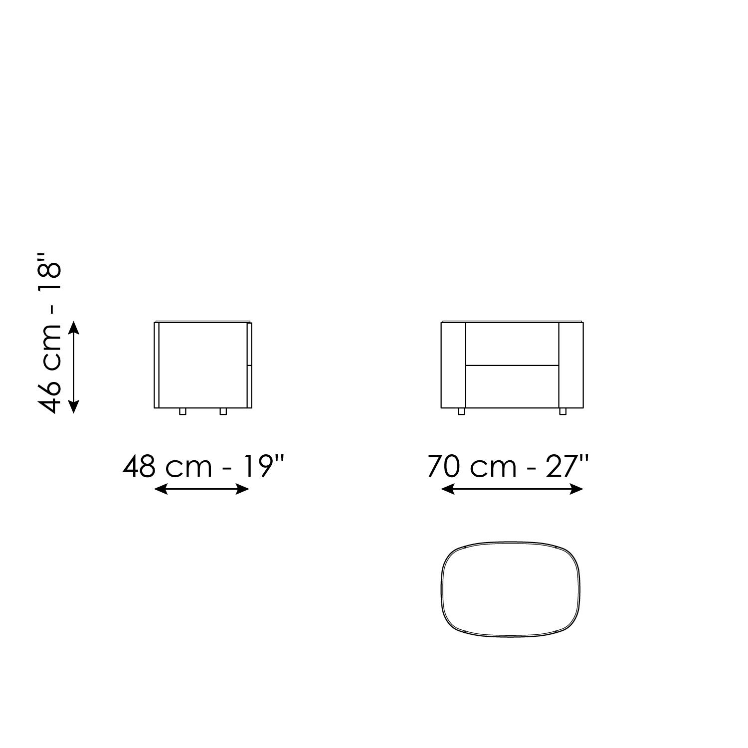 Isabey bedside table - 2 drawers