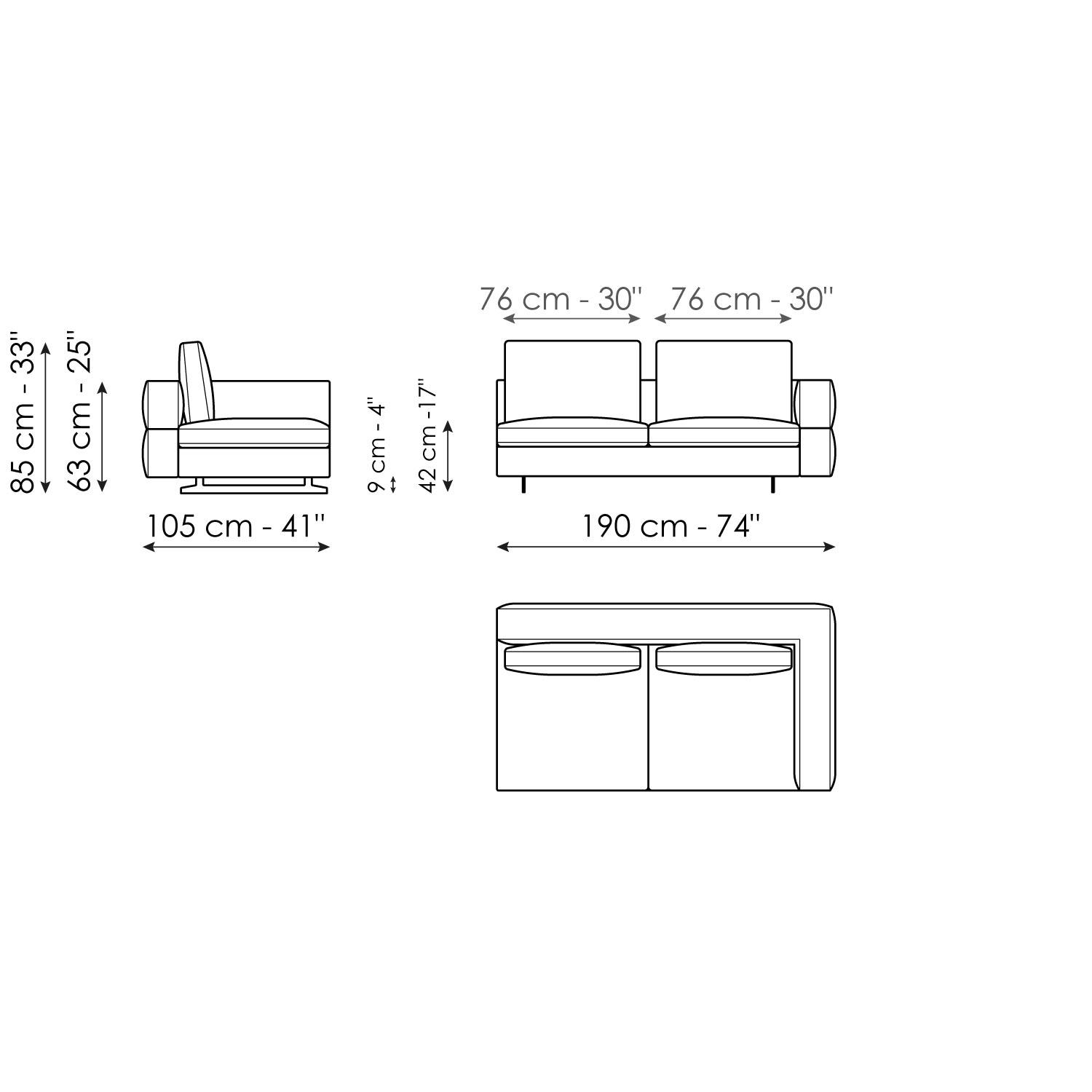 Sofa Endteil 190