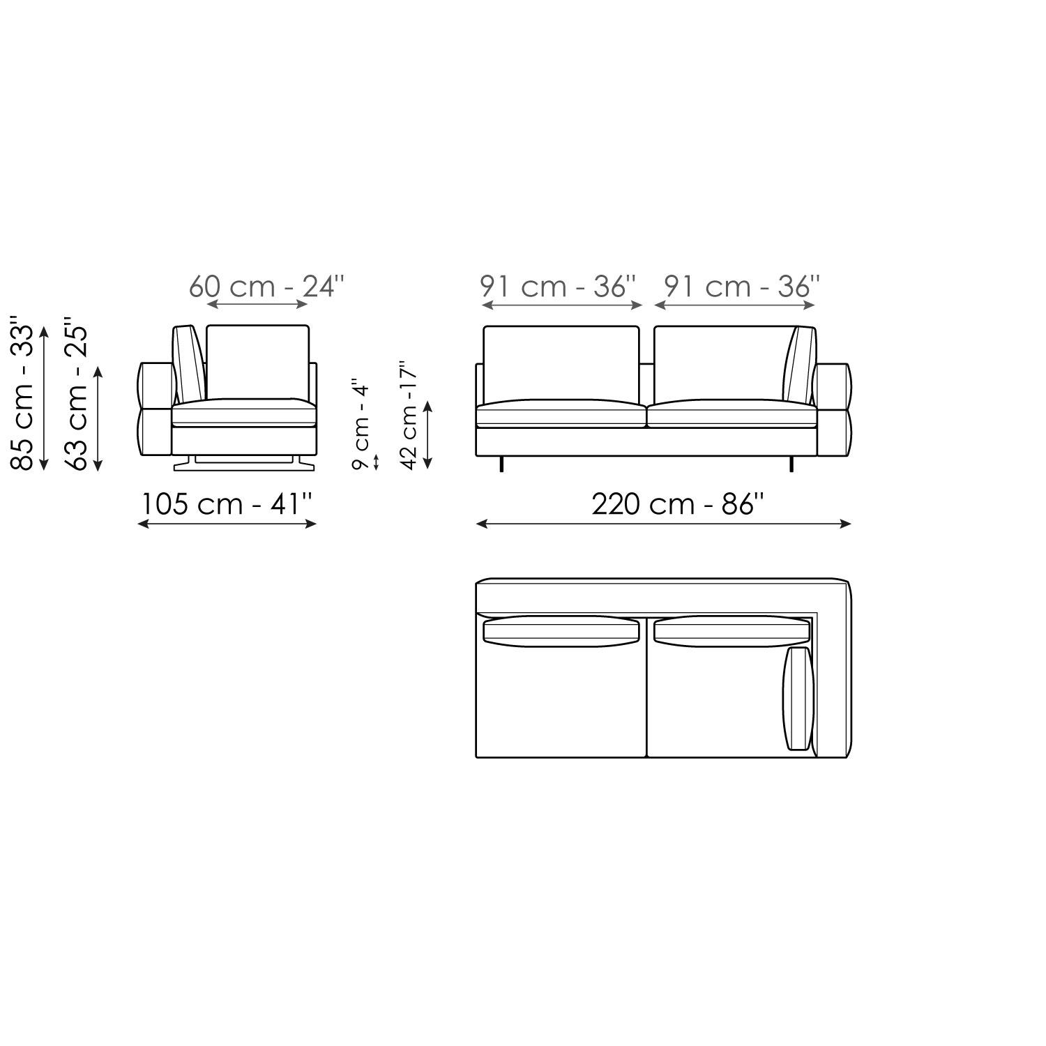 Endteil Ecksofa 220