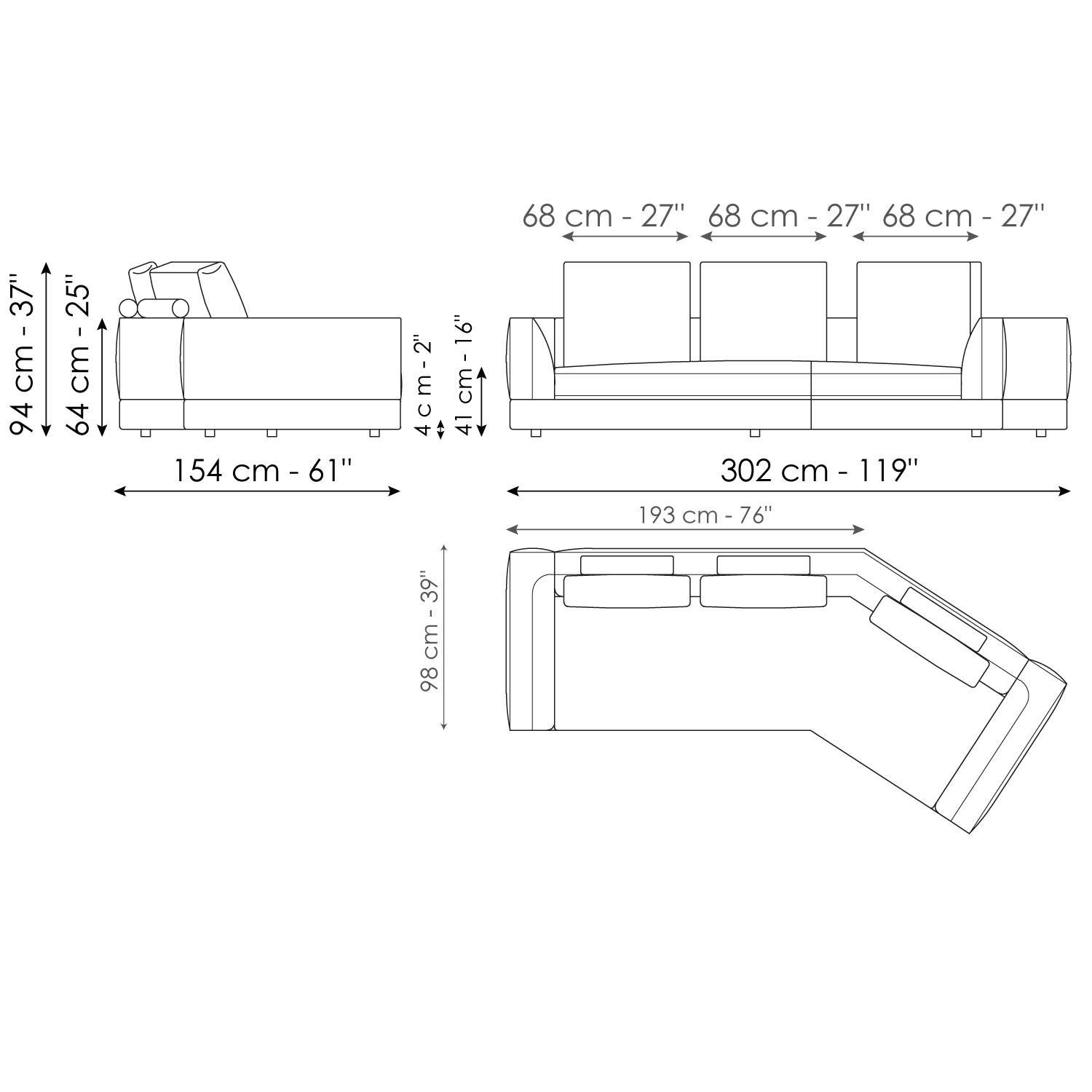 Angular sofa 302