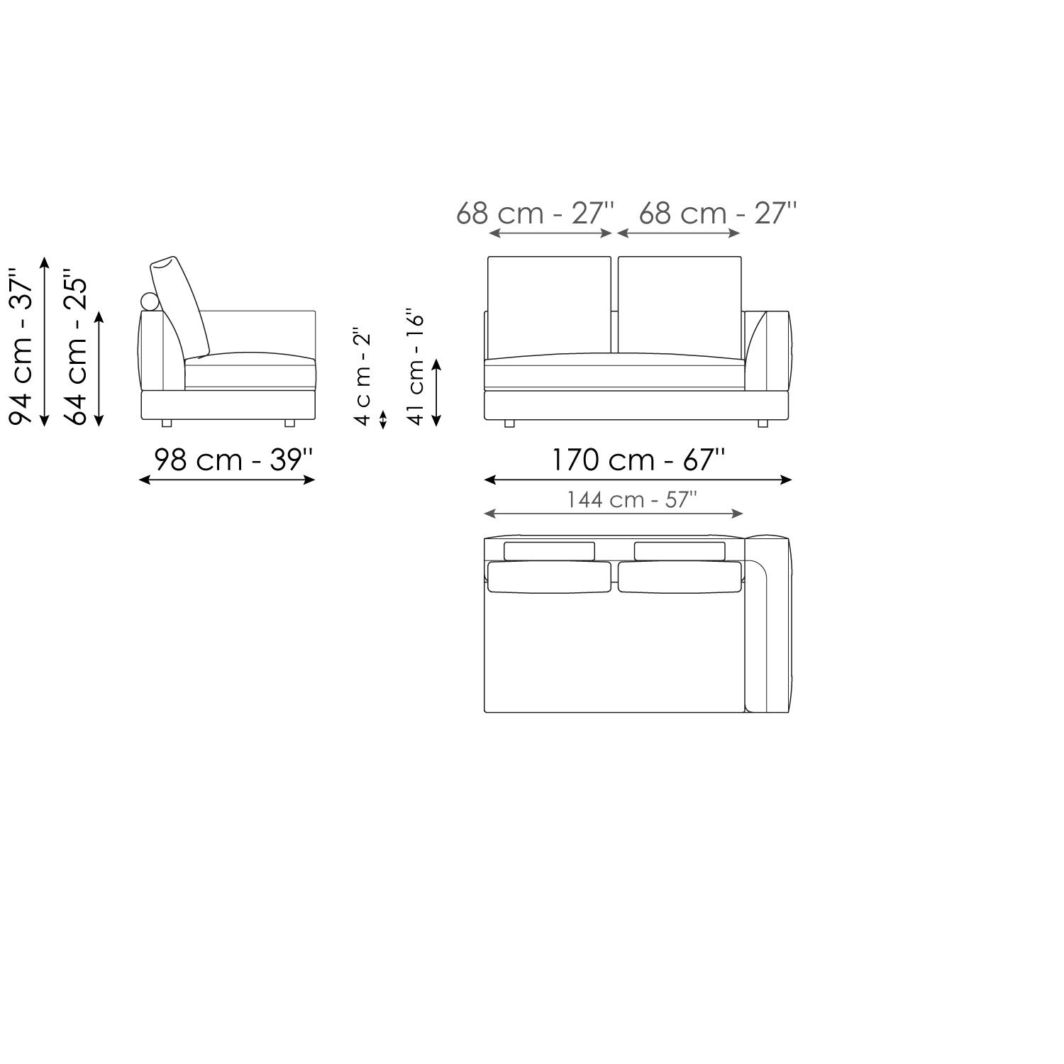 End section sofa 170