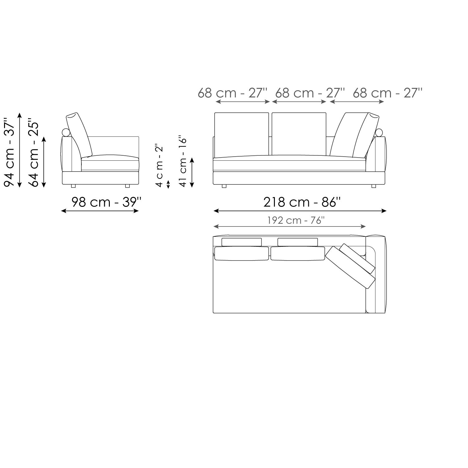 End section sofa 218