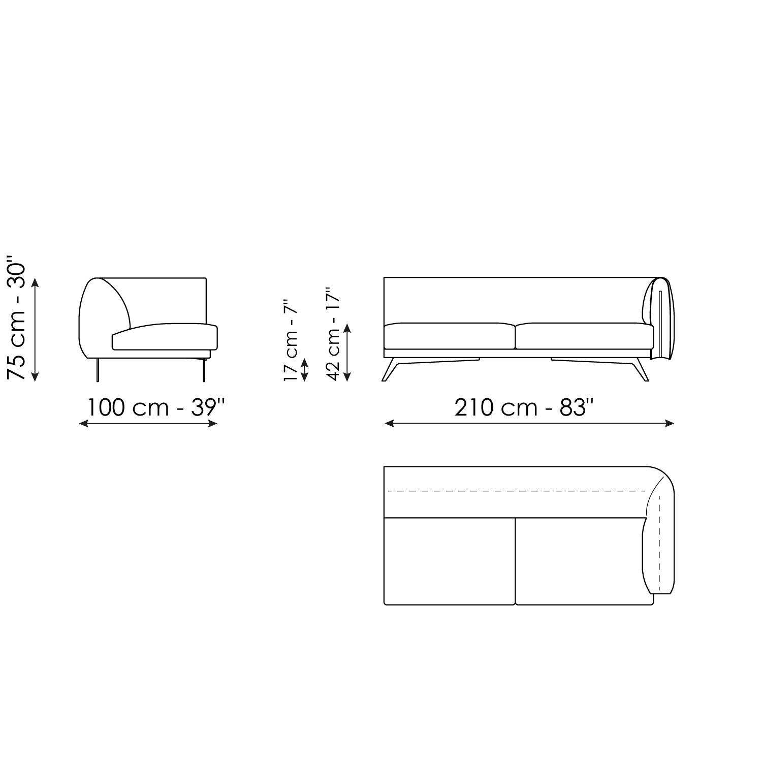 Sofa Endteil 210