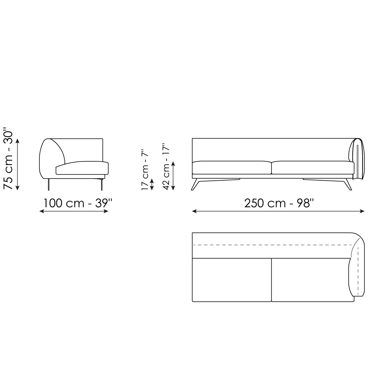 Sofa Endteil 250