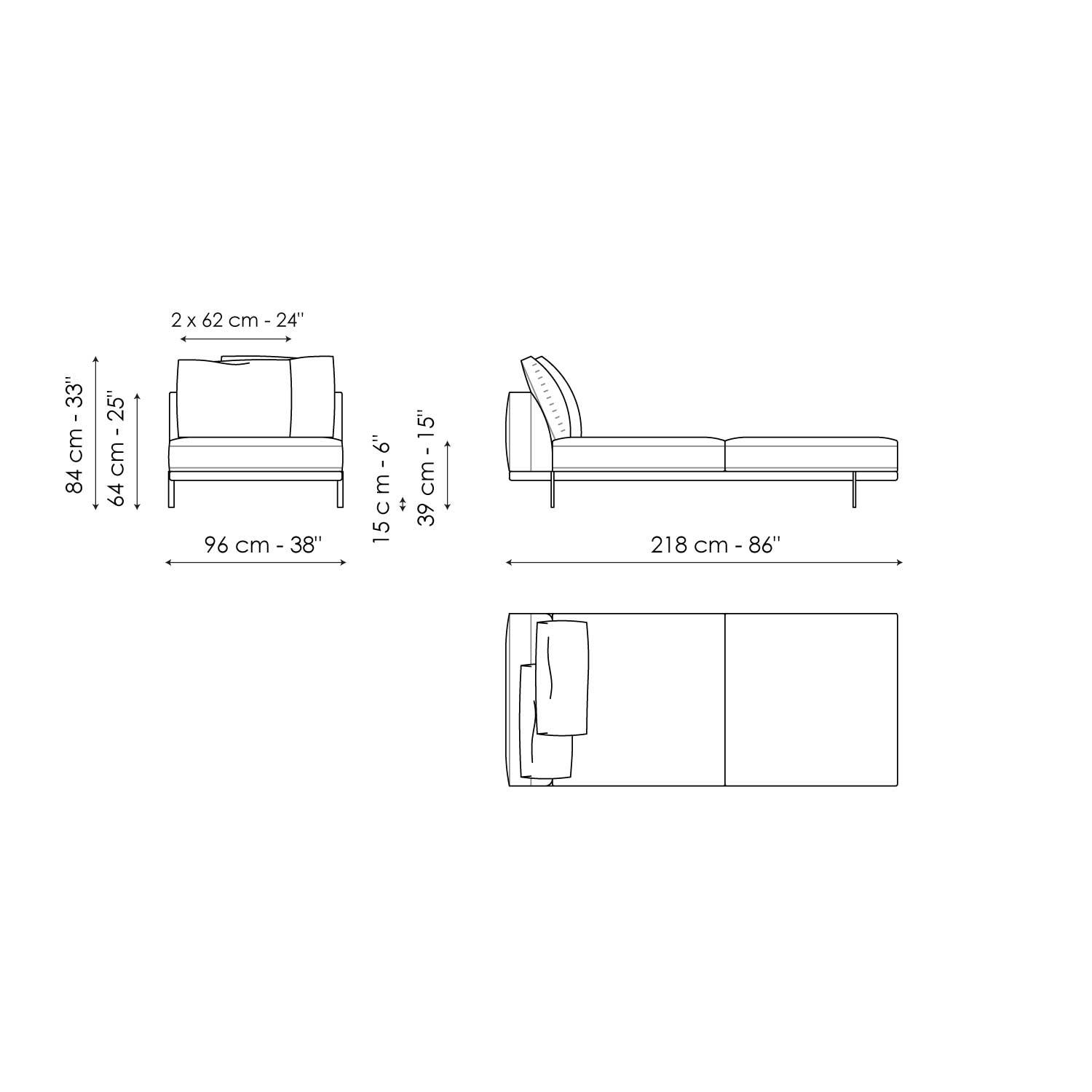 Chaise large