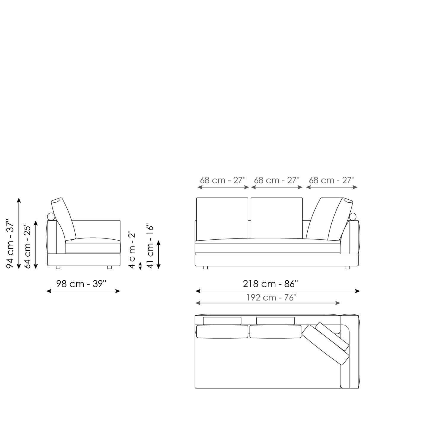 End section sofa 218