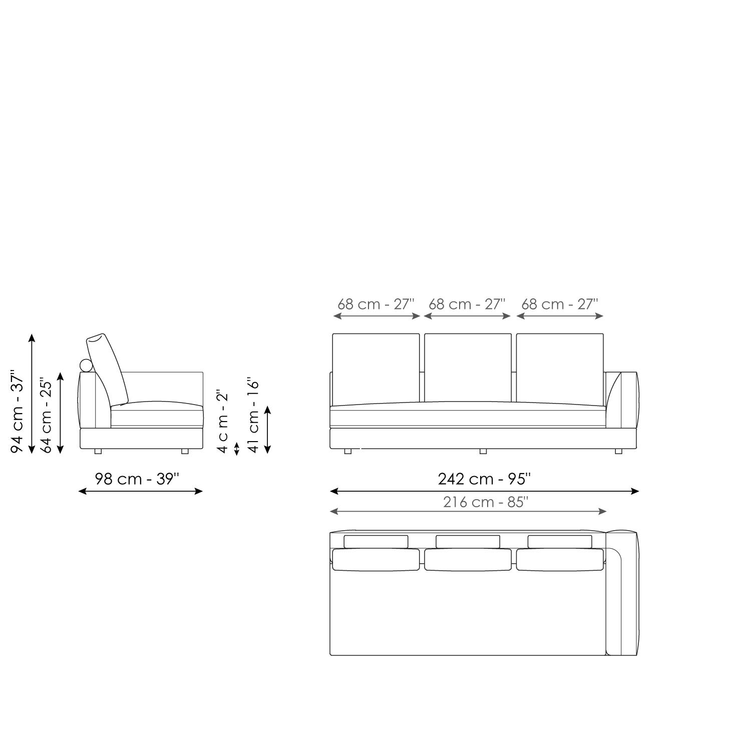 End section sofa 242