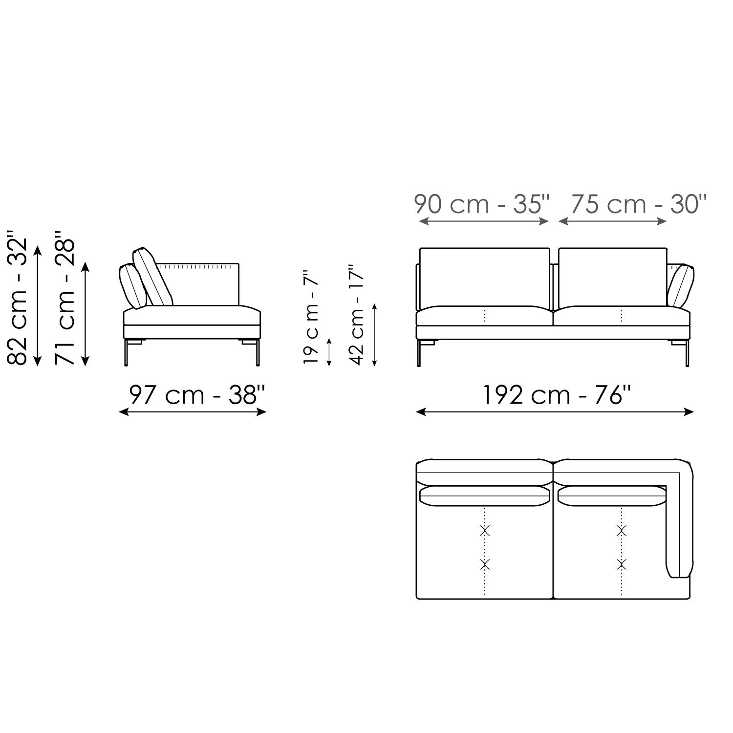 End section sofa 192