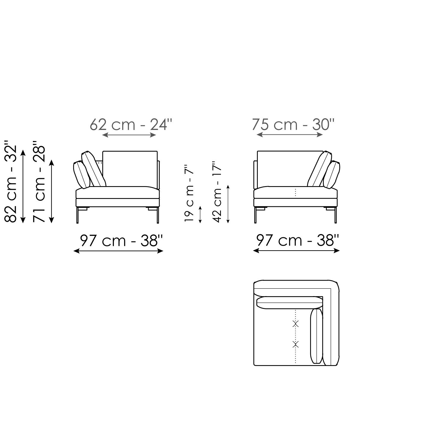 End section sofa 97