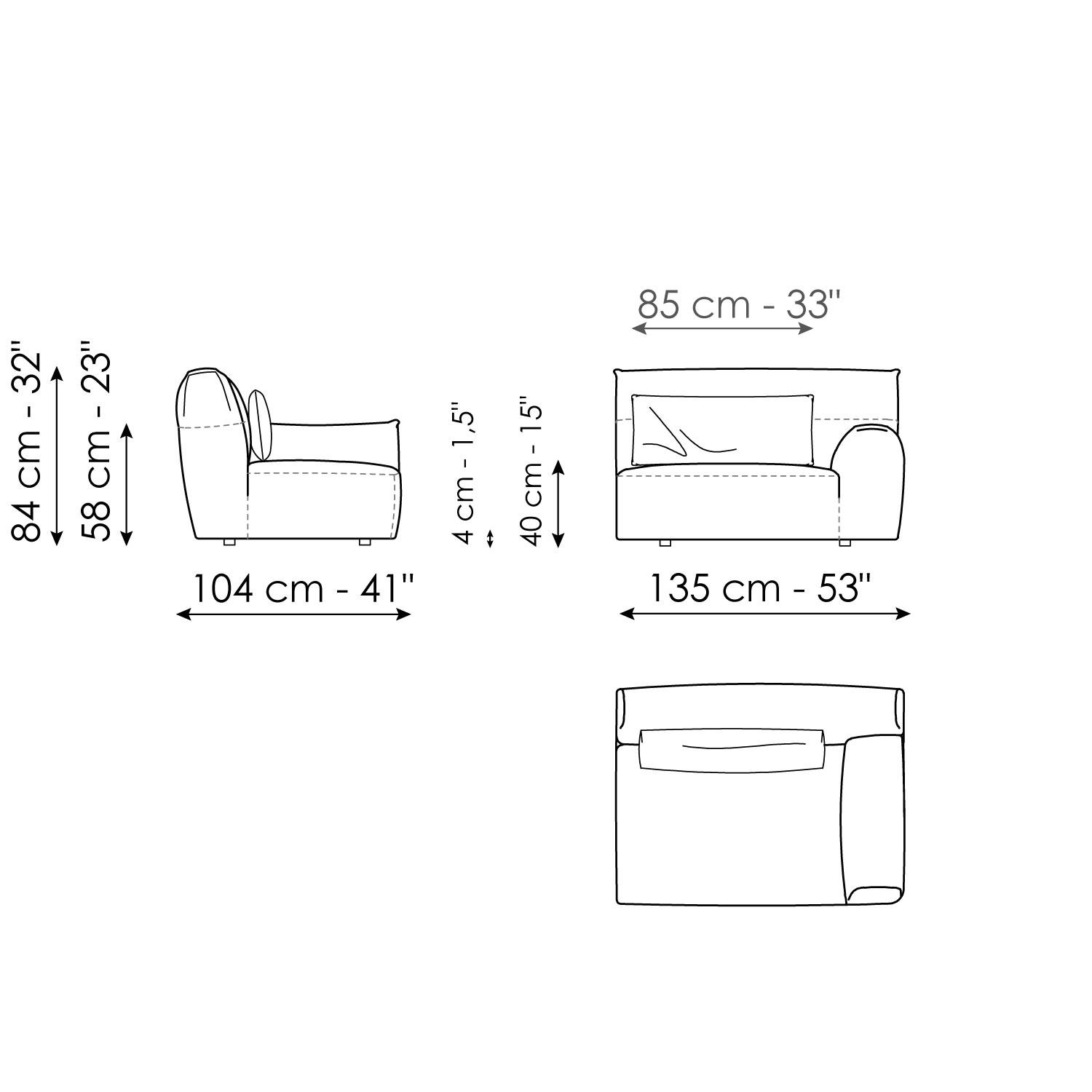 End section sofa 135
