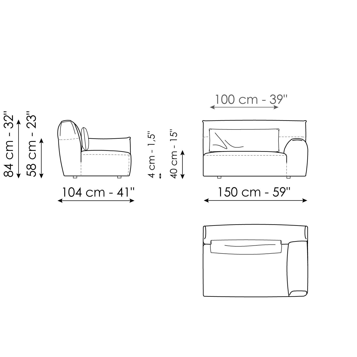 End section sofa 150