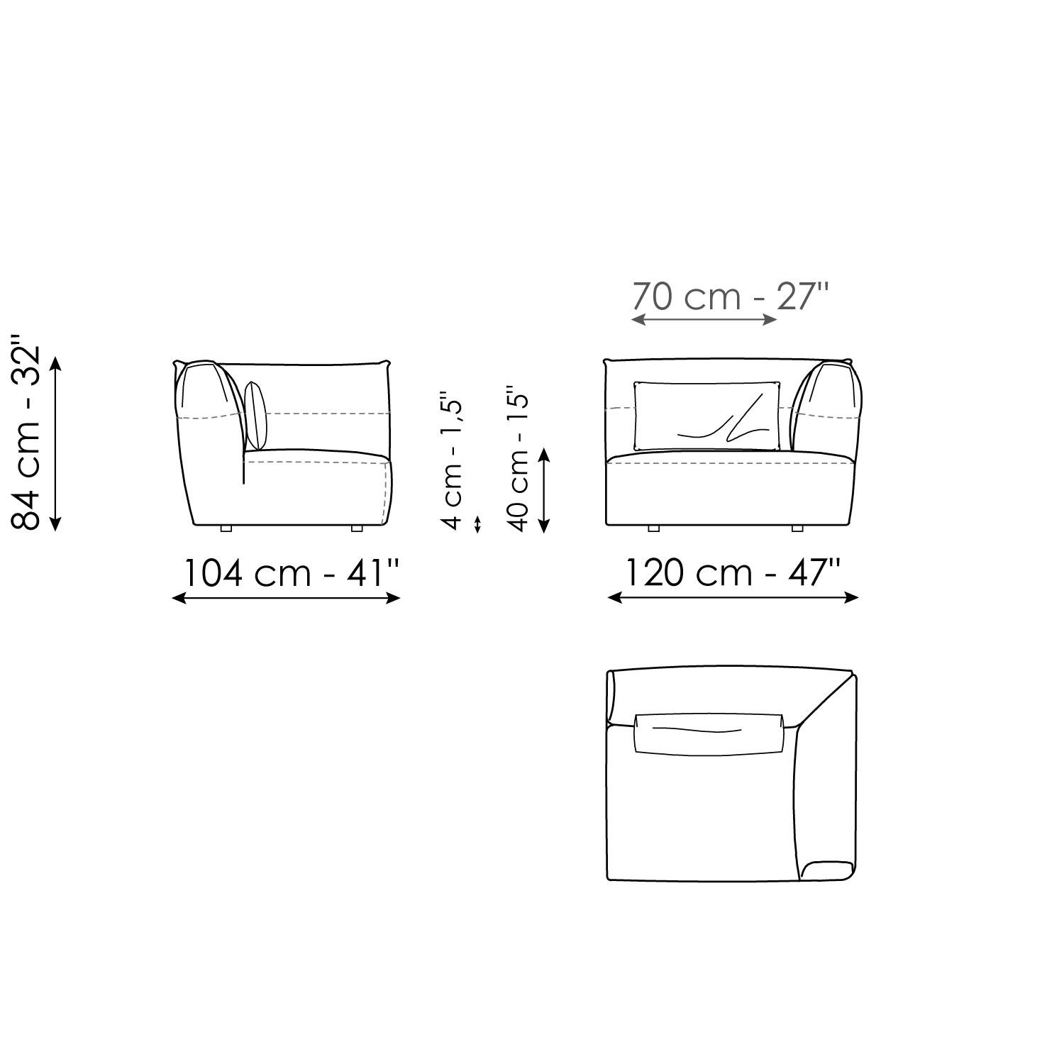 End section sofa hi 120