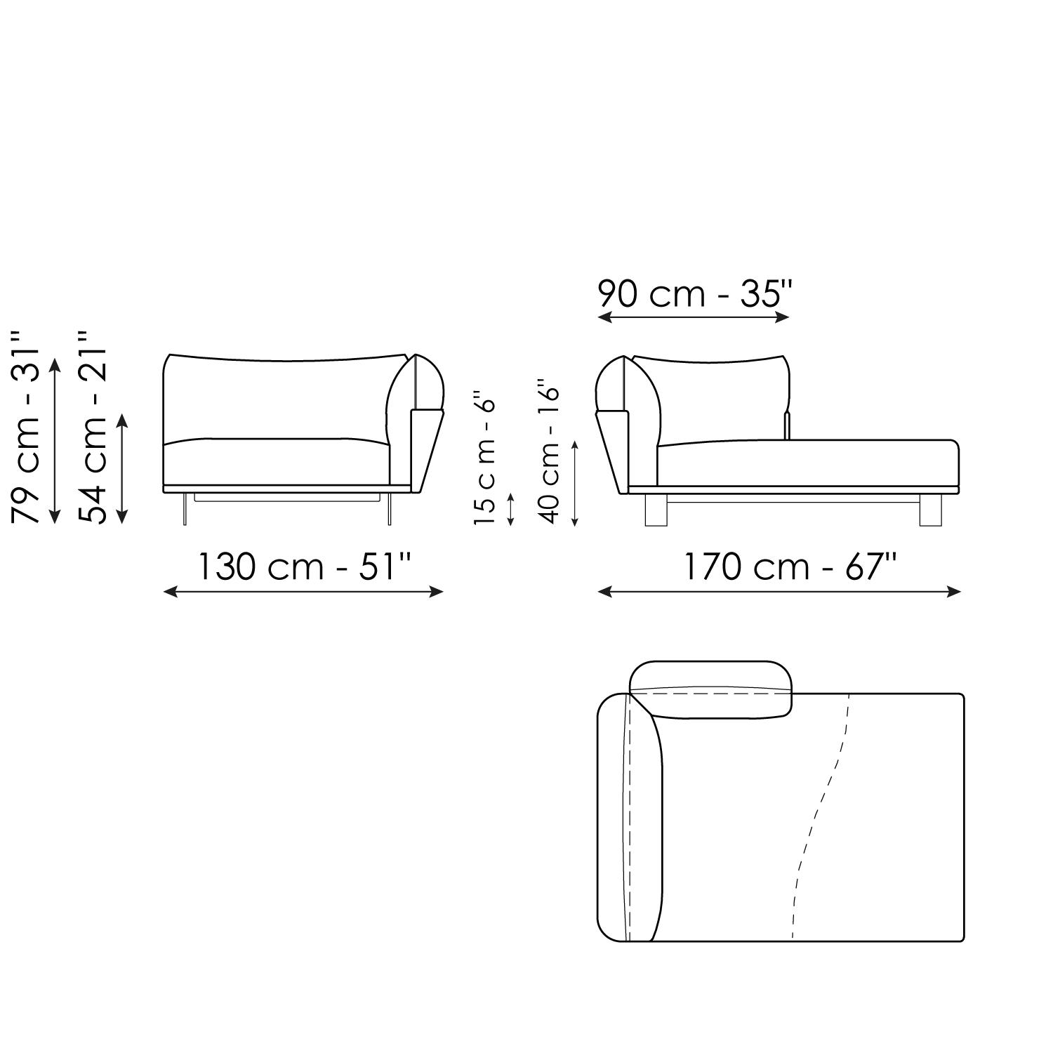 Chaise longue 130