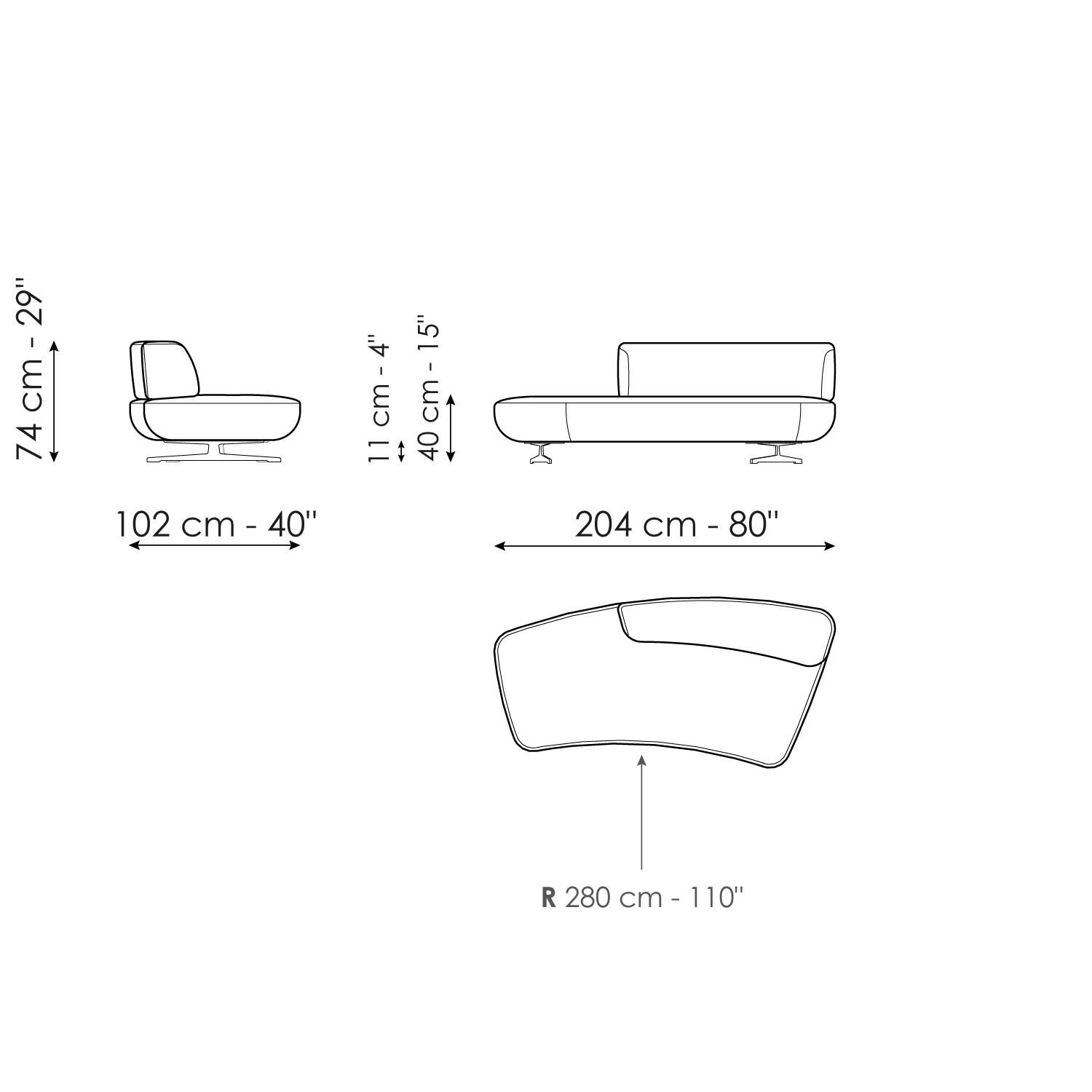 Curved penisola