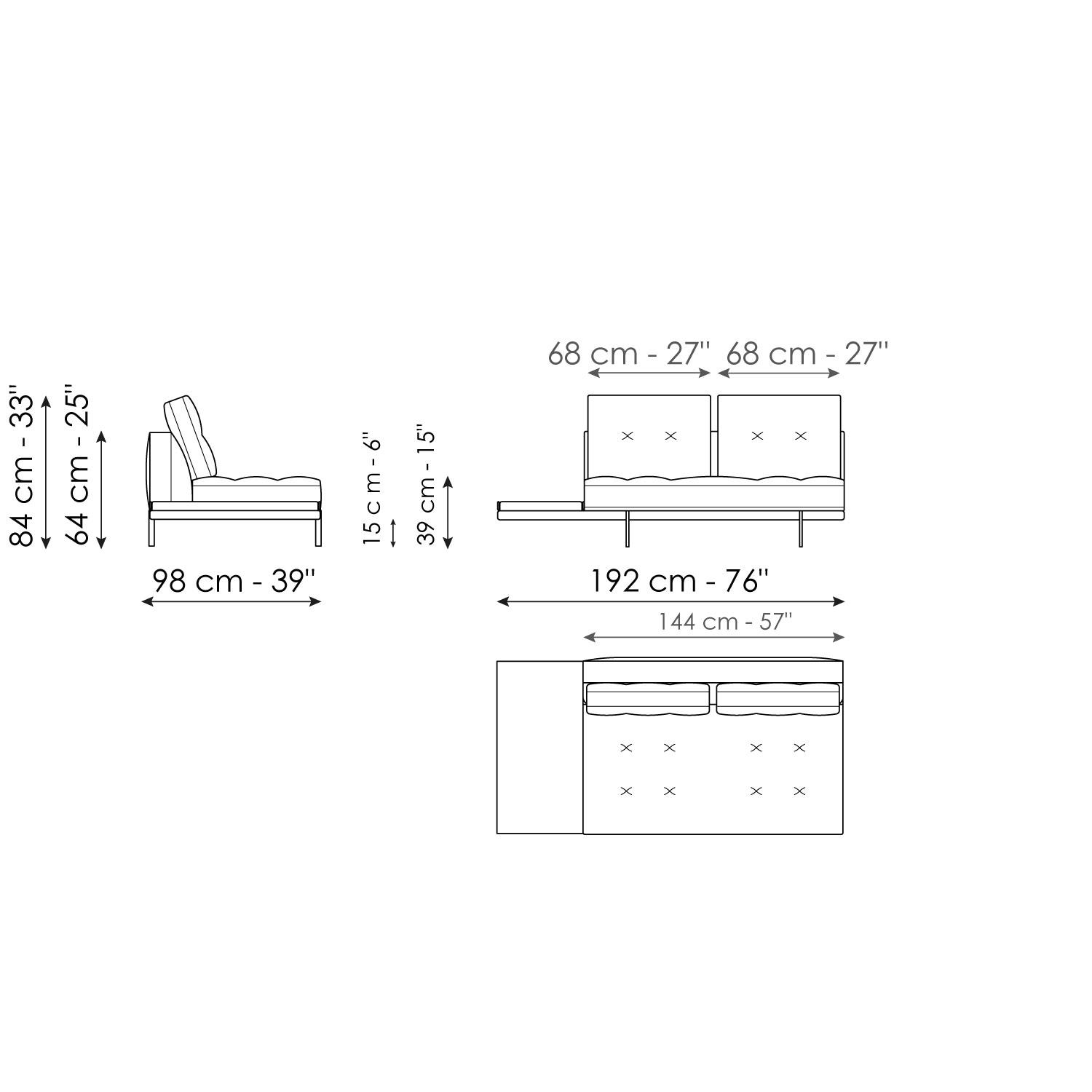 Central section with tray 192