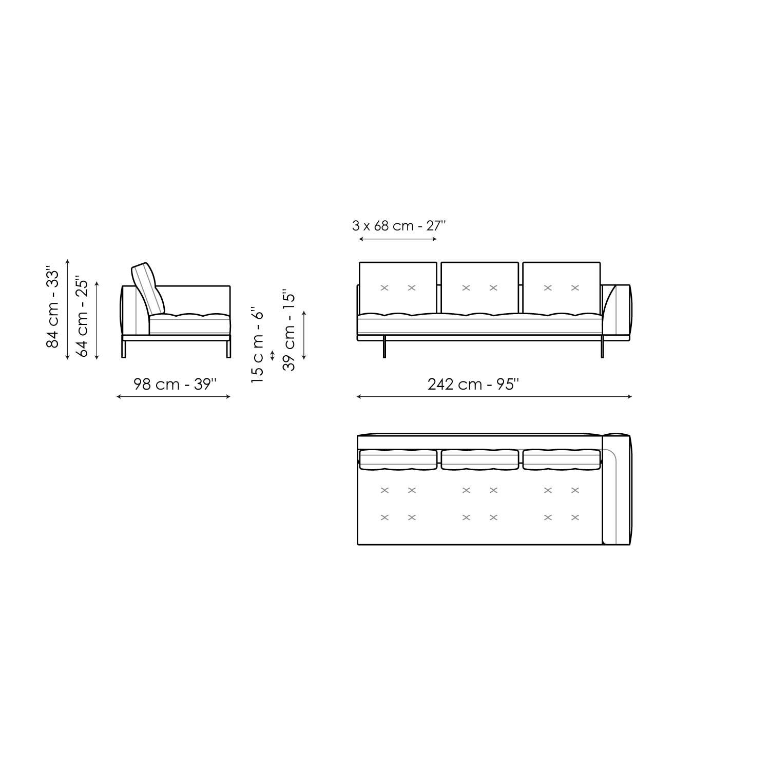 End section sofa 242